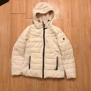 Michael Kors Women’s White Hooded Puffer Jacket